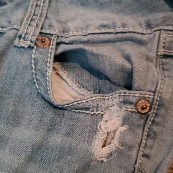 Low rise distressed bell bottom jeans - Picture 5 of 12